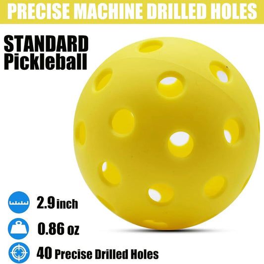 20 Pack Pickleball Balls, USAPA Approved 40 Holes High Elasticity & Durable Pickle Balls (Multicolor)